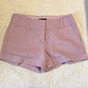 Express High-Rise Linen-Blend Shorts in Dusty Rose